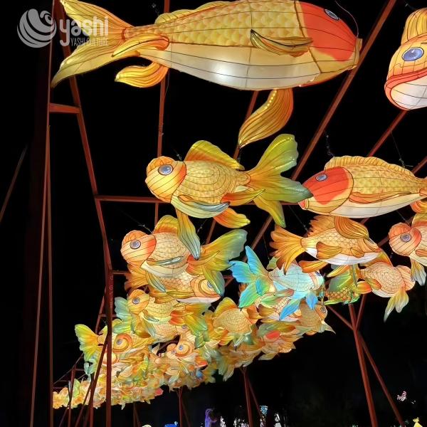LED Lighting Vivid Silk Fish Lantern Tunnel Waterproof Customizable