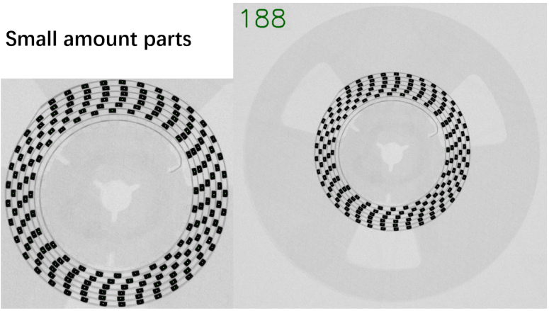 High speed inline x ray component counter with ai algorithm and MES/ERP/WMS system integration