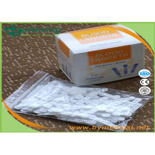 Medical Sterile Flat Plastic Twist Top Lancet Asepsis Blood Collector Disposable 28/30G