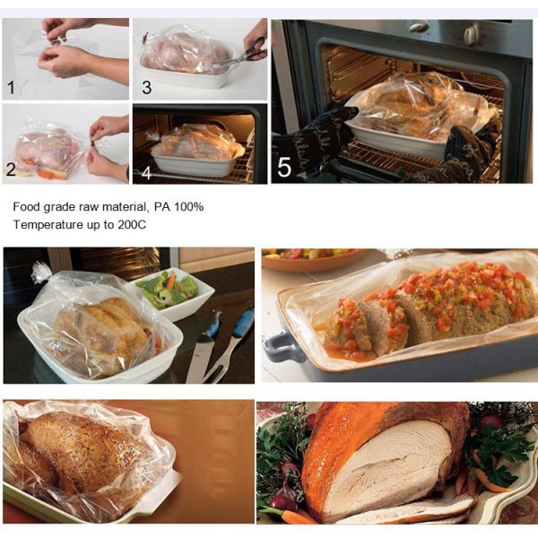 Жара - полиэтиленовые пакеты уплотнения печь для печи варя 12Microns 25x55cm