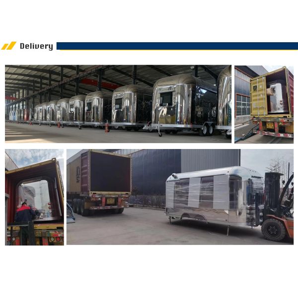 Прицеп для пищевых грузовиков на открытом воздухе Мобильный прицеп для пищевых продуктов Кофе Мороженое Горячая собака Пицца закуски