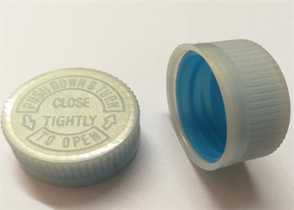 Child resistant closure pp cap press down screw cap with foam liner