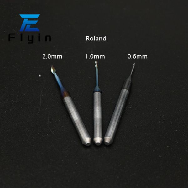Roland Dental Coated Diamond Milling Bur 500 pièces Durée de vie des dents pour la circonie PMMA Wax