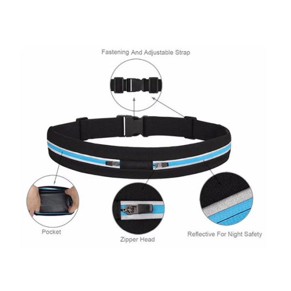 Adjustable High Grade Sport Waist Belt Bag TPU Coating Waterproof Waist Bag