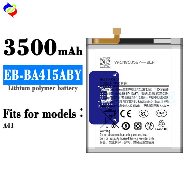 EB-BA415ABY pour le Samsung Galaxy A41 A415F 3500mAh capacité de la batterie 3000mAh-3500mAh