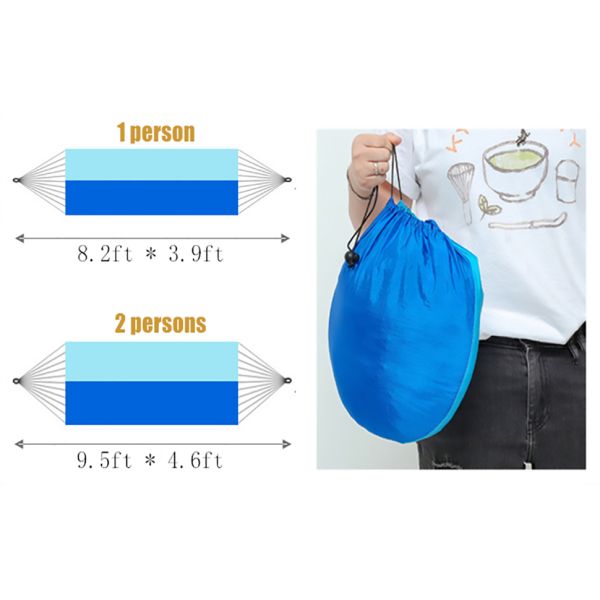 Camping Hammock with Mosquito Net, Hammocks with 13ft Tree Straps Carabiners, Automatic Quick Open Outdoor