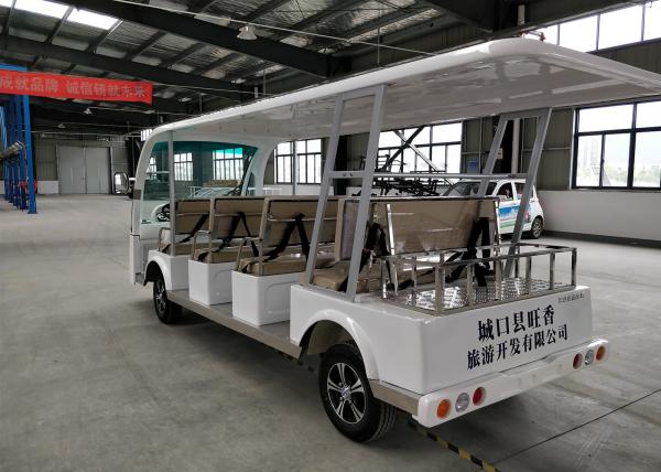 Classic Design R12 Vacuum Tire 72V 11seats Electric Bus Tourist Buggy With a Mini Cargo Container Suits For Air Port