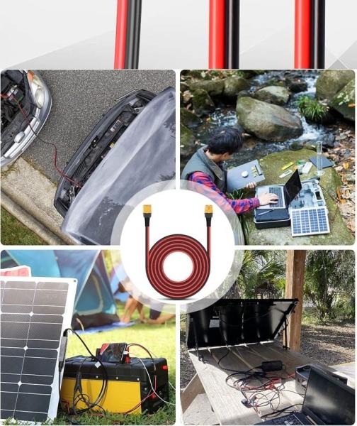 10AWG 12AWG Male to Female XT60 XT60H Connector Extension Adapter Cable for RC Battery Power Station Solar Panel