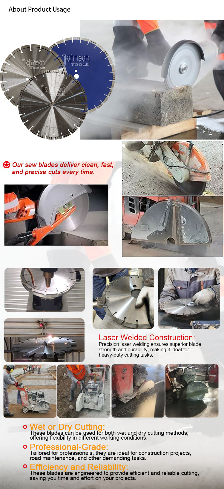 230mm Laser Diamond Circular Saw Blade , 9 Inch Diamond Blade