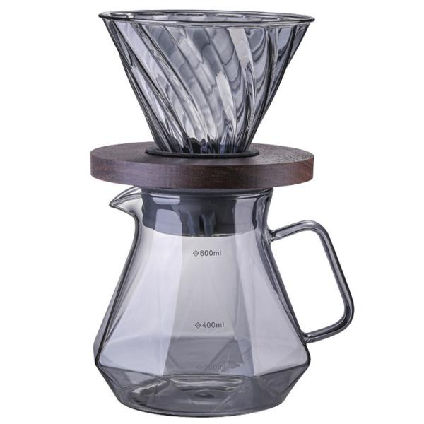 Borosilicate Glass Coffee Pot Heat-Resistant Pour over and Espresso Brewer Tea Urn Server