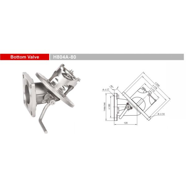 Stainless Steel 304 Truck Spare Parts For Tank Trucks And Trailer , GETH804A -80