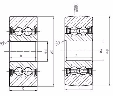 LR5005-2RS Yoke Cam Roller Bearing Track Roller Bearing 25mm × 52m × 16mm