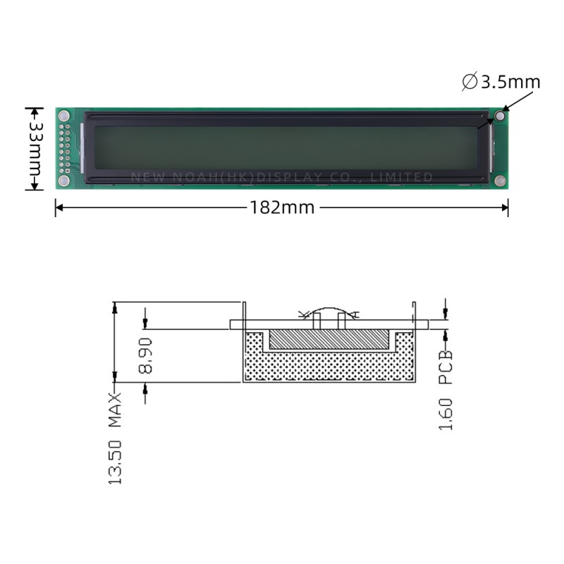 Cyrillic Gray Film 4002A COB Monochrome Screen ST7066U LCM LCD Screen Spot Module