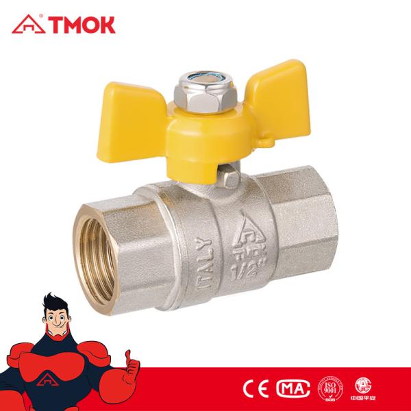 Natural Gas Safety CE ISO Approved1 Inch Brass Ball Valve Female Thread Brass Gas Valve