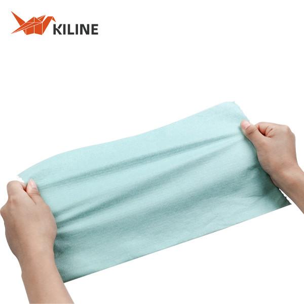 65gsm Jumbo Roll Green Color Cusotm Logo Heavy Duty Nonwoven Cleaning Wipes