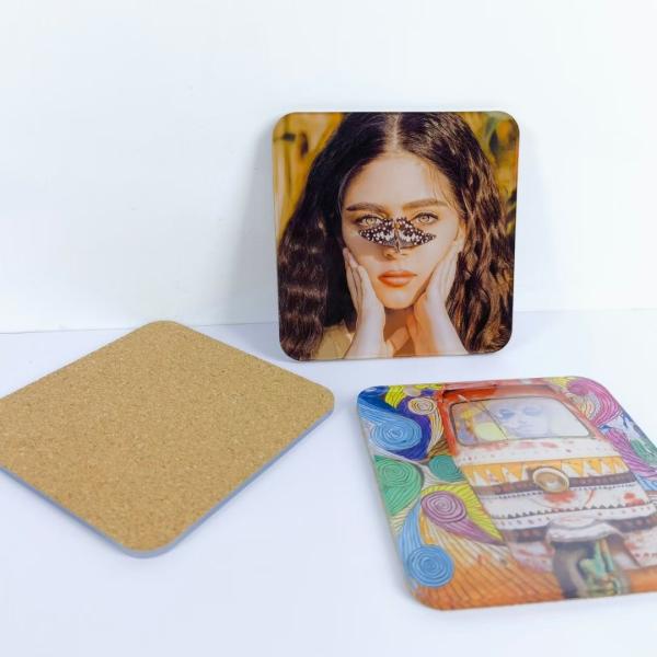 Custom Made Personalized Acrylic Coasters For Sublimation Printing