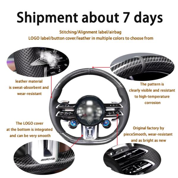 Custom Red Leather and Peach Carbon Fiber Steering Wheel for Porsche 911 718 981