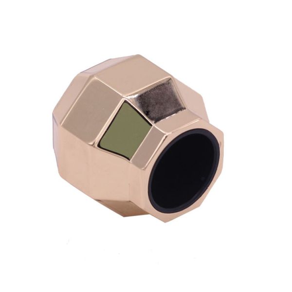 Corone la galjanoplastia de fundición a presión a troquel de cristal del color oro de la cápsula del metal de la forma