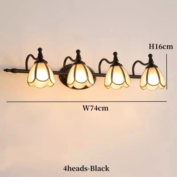 LED American vanity Mirror Headlight multicolor mirror cabinet Glass Wall lamp mirror wrought iron lamps (WH-MR-71)