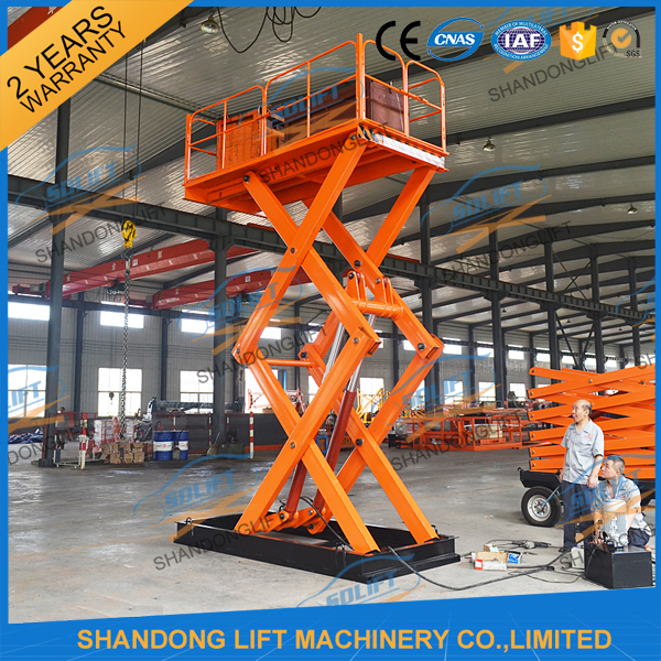 5T 3.5M Stationary Hydraulic Scissor Lift , Scissor Lifting Platform