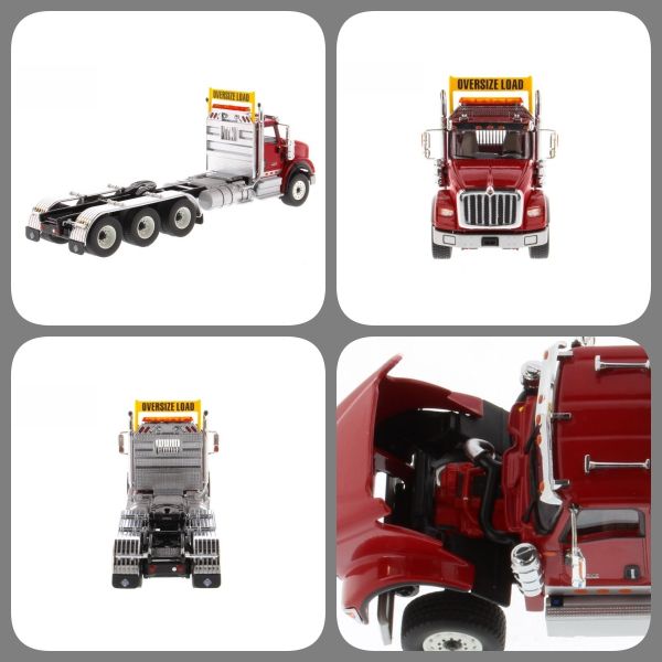 DM INTERNATIONAL HX620 Tri-Axle American Flatbed Truck 1/50 Scale Model 71008