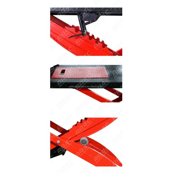 AA4C 450kg 1000lb Aeronáutica de 48 pulgadas de ancho ATV Mesa de elevación de motocicletas con extensiones laterales