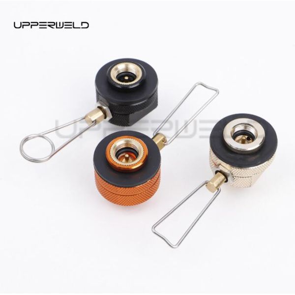 Cartucho de gas de propano-butano adaptador de estufa de campamento con interruptor de control de cilindro plano