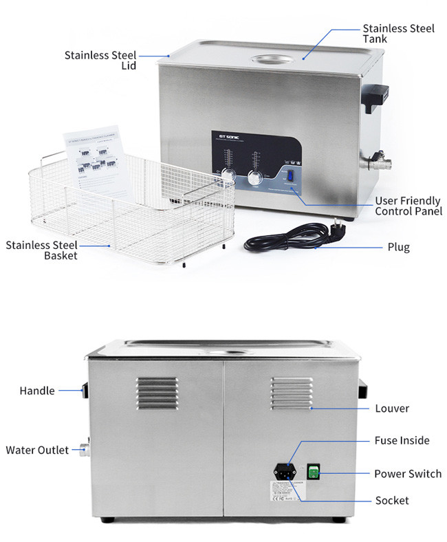 деятельность ручки силы ультразвукового уборщика 27L Benchtop двойная для чистки сопла фильтра
