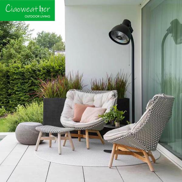 Waterproof Outdoor Wicker Leisure Chair with Customized Color High Back