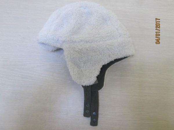 Cute fleece ear flap/hat for boys--with shu velveteen inside--warmer in outside/winter