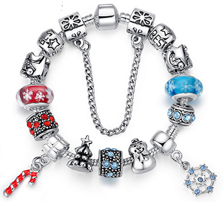 DIY beaded bracelet fine glass beads, Christmas New