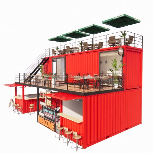 Experience the Best of Beer/Coffee/Food Kiosks with Our 40FT Container Bar and Terrace