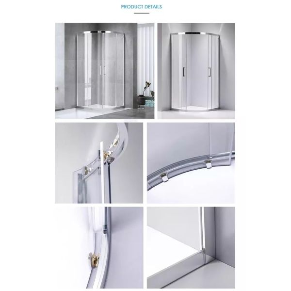 Simple Modern Shower Room Tempered Glass Material 900*900*1900mm Size