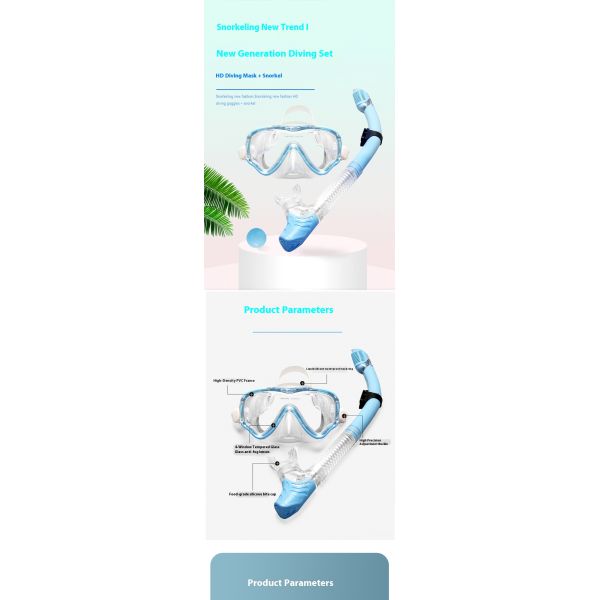 2025 New Model Submersible Mask Dry Respiratory Tube Set - Adult Model Snorkel Mask - Cross-border Product - Factory Customized Dive Goggles