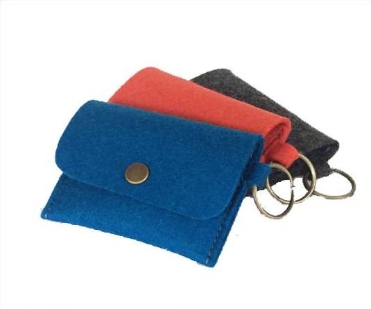 high quality reasonable price promotional felt purse factory with various color