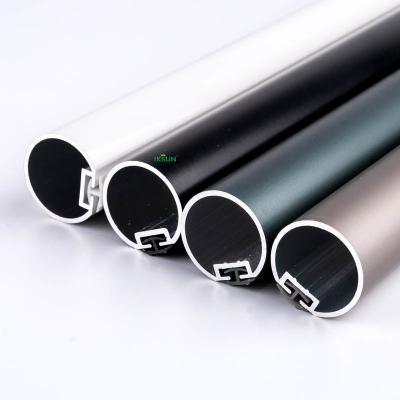 Hot Sale Electrophoresis Optional Roman Pole Aluminium Silent Window Rod For Hotel