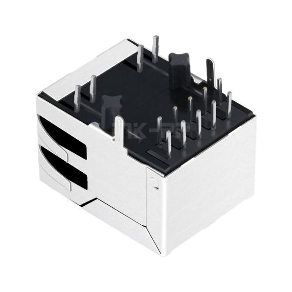 LPJ4514GENL 10/100 Base-T Magnetics RJ45 8P8C Connector For PoE+ Tab Down Green/Yellow LED