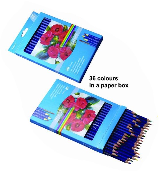 Карандаши расцветки профессионального карандаша чертежа установленные на взрослые 36 цветов