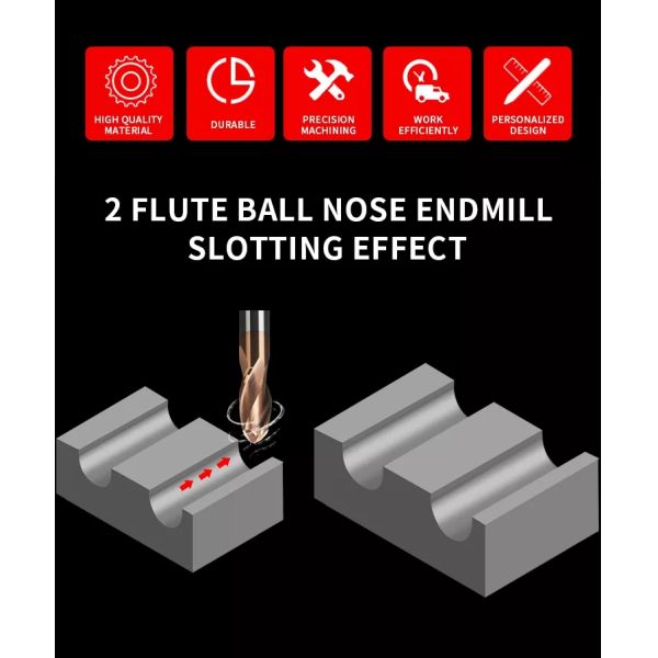 5 Jpg HRC55 CNC шаровой нос спиральный конец мельницы Vollhartmetall для древесины