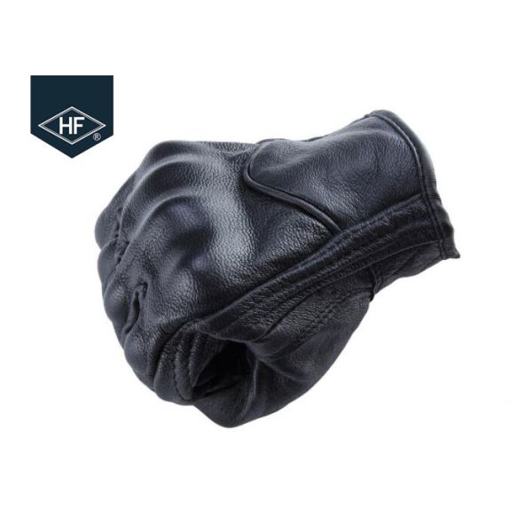 Black Leather Aftermarket Motorcycle Accessories Full Finger Motorcycle Golves