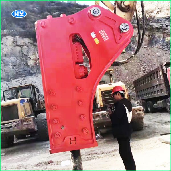 Yellow Hydraulic Excavator Hammers Stone Breaker 28-35t 155mm Rod