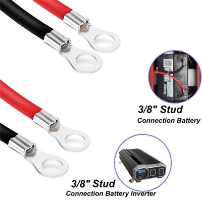 Pouce Jumper Cables d'A.W.G. 20 du câble 6 de batterie pour le câble d'inverseur de batterie de voiture réglé avec des terminaux
