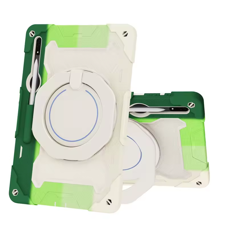 Kids Tablet Case for for Tab S8 Ultra / OPPO Pad Rotating Stand Wrist Strap Cover Non-Toxic Lightweight Multi Colors
