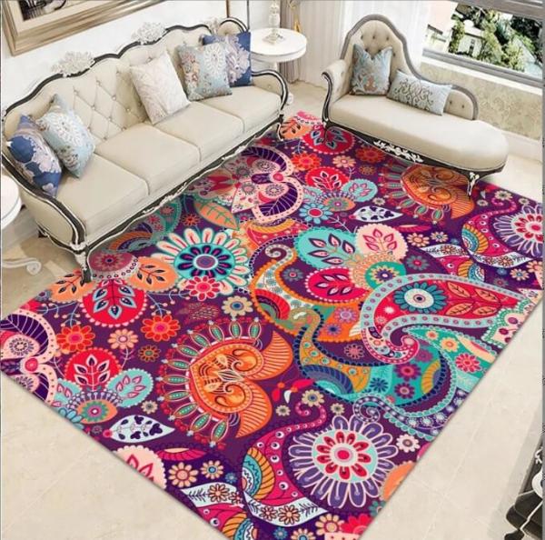 Home Chinese Classical Soft Velvet Mat Living Room Floor Carpets Large Area Carpet Thickened