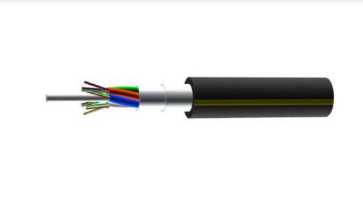 CATV  FRP Member Aerial Duct PBT Loose Tube Armored Optical Cable