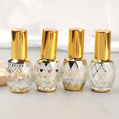 12ml Gold Electroplating Glass Fine Mist Bottle Portable Perfume Pump Bottle