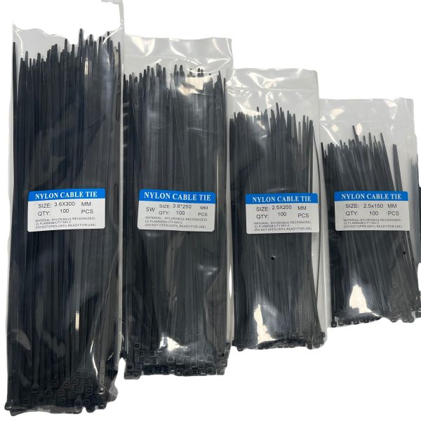 High Quality Nylon Zip Ties - 300mm X 3.6mm - 12