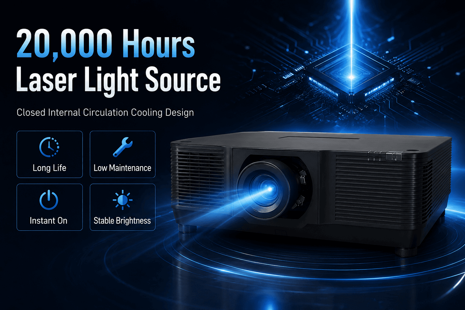 Auditorium 12000 ANSI Lumens 3D Mapping Projector 3LCD Laser WUXGA Edge Blending