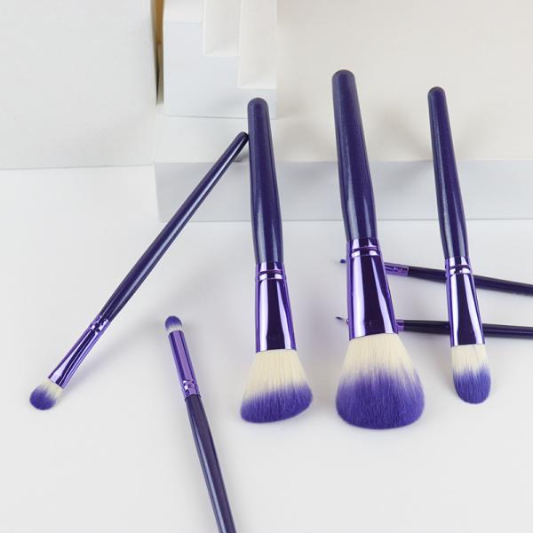 Premium Makeup Brushes Classic Purple High Flexibility Bristles Powder Eye Brushes