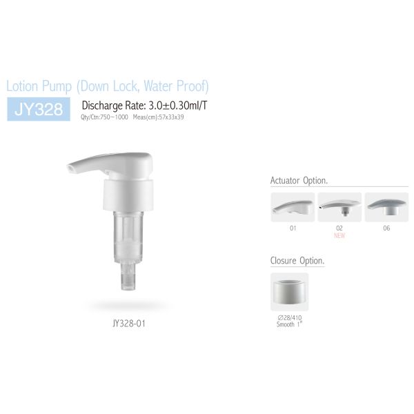 JY328-02 3,0cc пластиковый лосьон насос для лосьона для тела бутылки водонепроницаемый